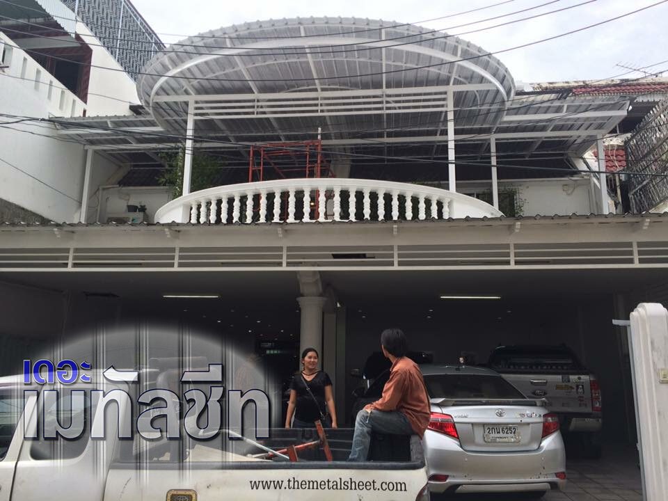 ผลงานติดตั้งหลังคาเมทัลชีท